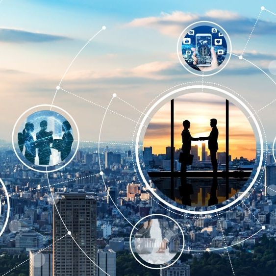 Network of business concept.