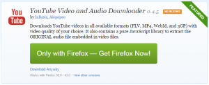 Cum sa descarci muzica din Youtube - Add-on Firefox