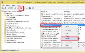 Cum scapam de certificatele web false - Manager de certificate