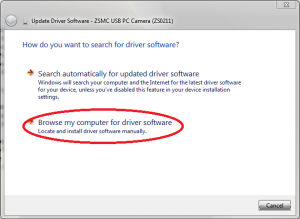 Instalarea manuala a driverelor - Update Driver Software