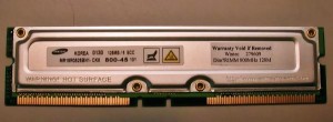 Modele constructive ale memoriei RAM - Samsung RIMM Memory - RDRAM 6400 128 MB